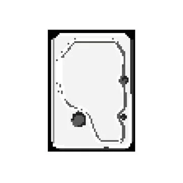 Data hard drive pixel art vector illustration Illustrazione stock