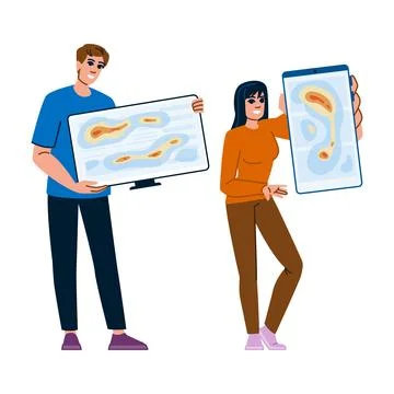 Data heatmap website vector Stock Illustration