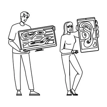 Data heatmap website vector Stock Illustration