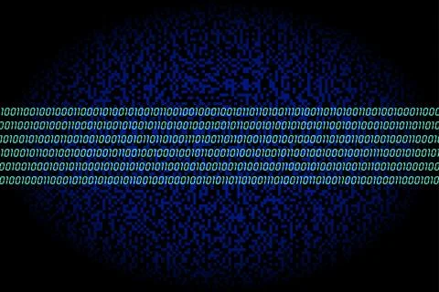 Data highway, binary coding, symbol for Big Data and surveillance Stockillustratie