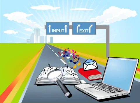 Data highway Stock Illustration