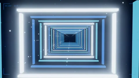 Data highway rectangular corridor rush Stockbeeldmateriaal 340019624