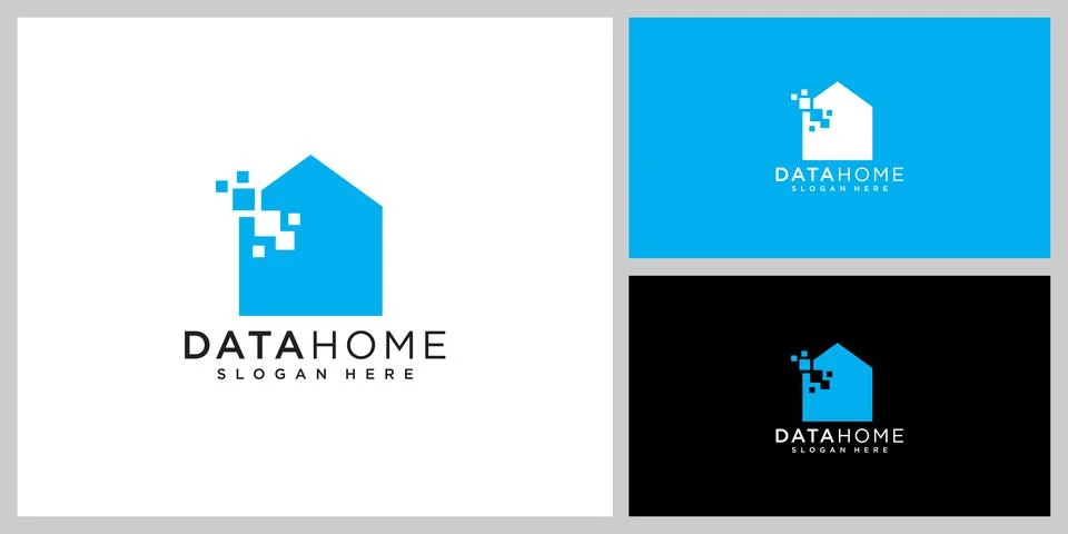 Data home logo vector design vector Stock Illustration