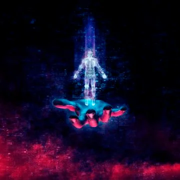 Data human hand Illustrazione stock