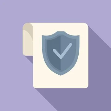 Data icon flat vector. Privacy protect Stock Illustration