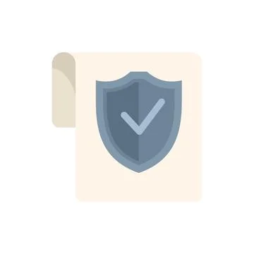 Data icon flat vector. Privacy protect Stock Illustration
