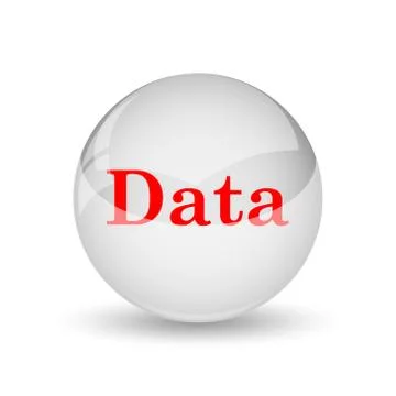 Data icon. internet button on white background.. Stockillustratie