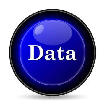 Data icon. internet button on white background.. 스톡 일러스트