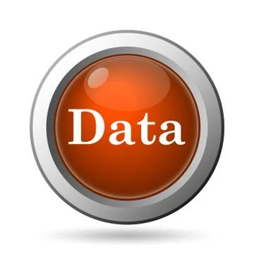 Data icon. internet button on white background.. Stock Illustration