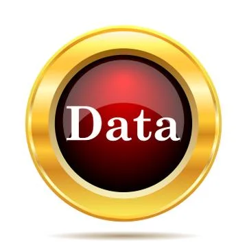 Data icon. Internet button on white background.. Stock Illustration