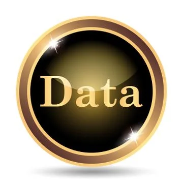 Data icon. Internet button on white background.. Stock Illustration