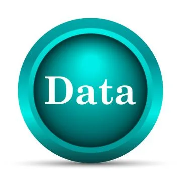 Data icon. Internet button on white background.. Stock Illustration