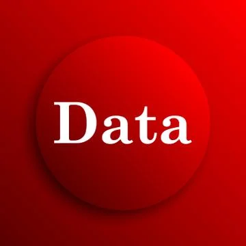 Data icon. Internet button on white background.. Stock Illustration