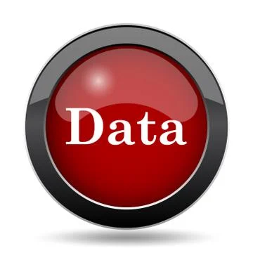 Data icon. Internet button on white background.. 스톡 일러스트