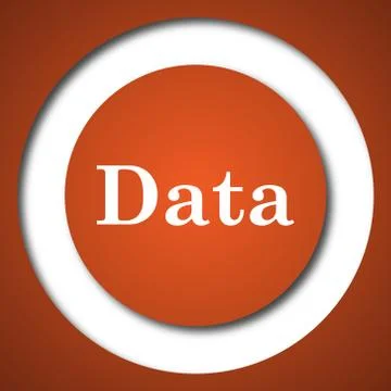 Data icon. Internet button on white background. . 스톡 일러스트