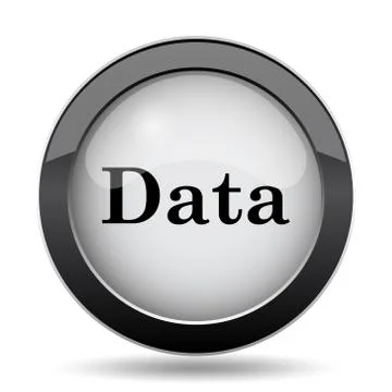Data icon. Internet button on white background.. Stock Illustration