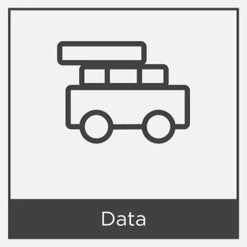 Data icon isolated on white background 무료 스톡 일러스트