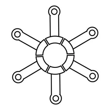 Data icon, outline style Stock Illustration