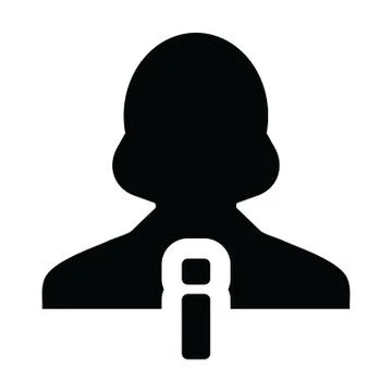 Data icon vector female person profile avatar with information symbol business 스톡 일러스트