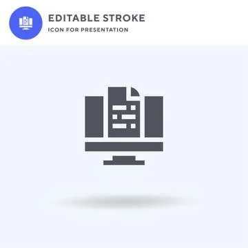 Data icon vector, filled flat sign, solid pictogram isolated on white, logo i Stock Illustration