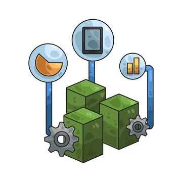 Data illustration Illustrazione stock