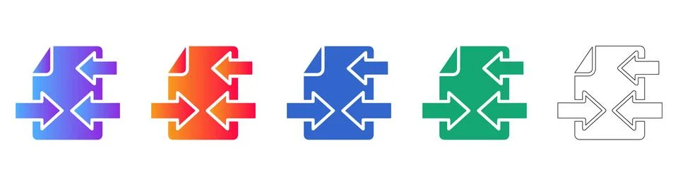 Data Import and File Integration Process Icons Illustrazione stock