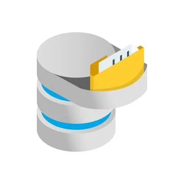 Data import into a database icon Illustrazione stock