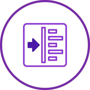 Data import icon symbolizing information transfer and integration processes Stock Illustration