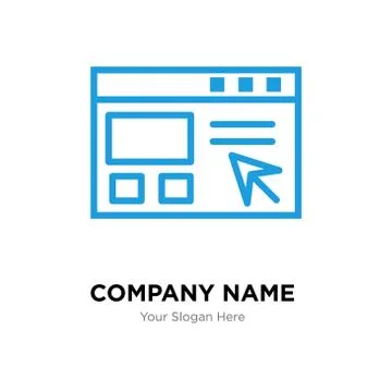Data import interface company logo design template Stock Illustration