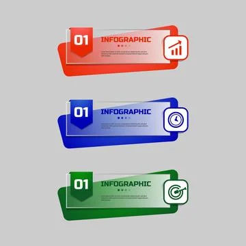 Data infographic banner design vector template Stock Illustration