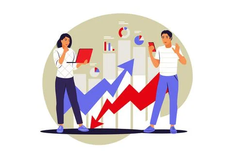 Data inform concept. Vector illustration on isolated background. Flat 스톡 일러스트