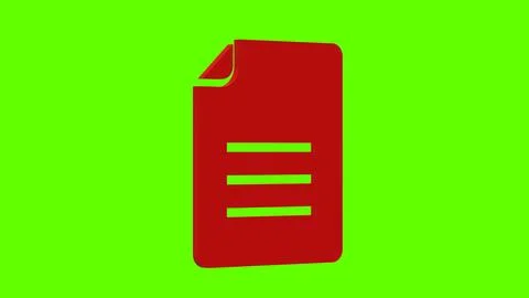 Data information analysis red set icon 3d illustration rotation Illustrazione stock