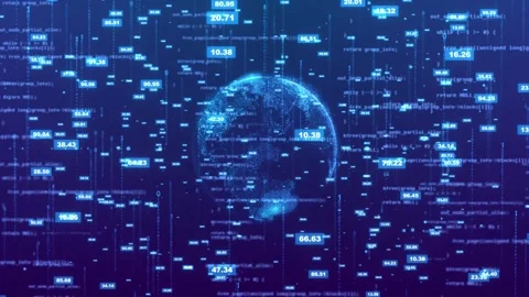 Data information flow global network communication background Stockbeeldmateriaal 316522464