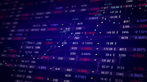 Data information indicators. Stock Market. Business and marketing. 스톡 동영상 290902426