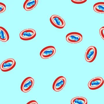 Data information isometric icon seamless pattern Stock Illustration