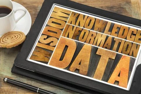 Data, information, knowledge, wisdom concept data, information, knowledge ... Stock Photos
