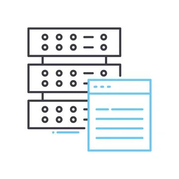 Data information line icon, outline symbol, vector illustration, concept sign Stock Illustration