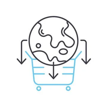Data information line icon, outline symbol, vector illustration, concept sign Stock Illustration