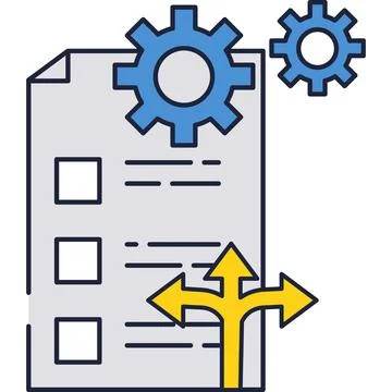 Data information managing vector digital doc icon Stock Illustration