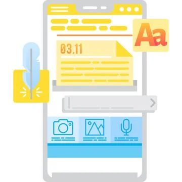Data information, memories in one app icon vector Stock Illustration