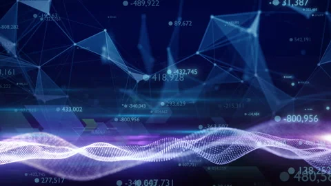 Data information wave technology background flow loop Stock-Footage 204775687
