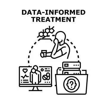Data informed treatment application for medical analysis Stock Illustration