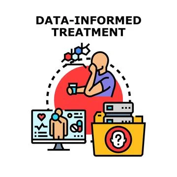 Data informed treatment application for medical analysis Stock Illustration