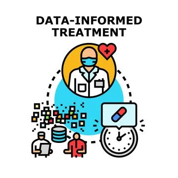 Data informed treatment process for personalized healthcare Stock Illustration