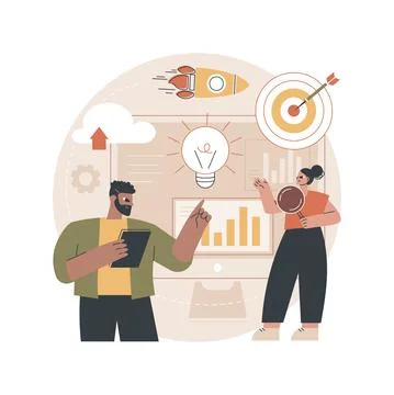 Data initiative abstract concept vector illustration. Stock Illustration