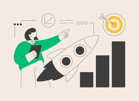 Data initiative abstract concept vector illustration. Illustrazione stock