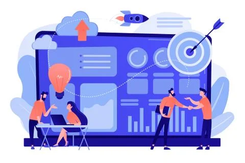 Data initiative concept vector illustration. Stockillustratie