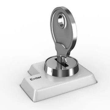 Data input blocking. Isolated 3D image on white Stock Illustration