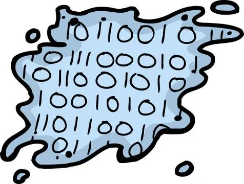 Data Inside Water Leak Stock Illustration