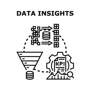Data insights for business analysis and visualization Stock Illustration